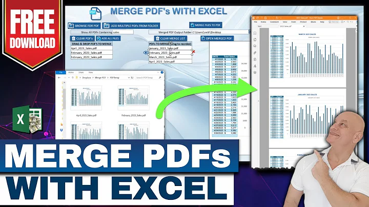 How To Merge & Combine Multiple PDF Documents With Excel  [FREE Template Download]