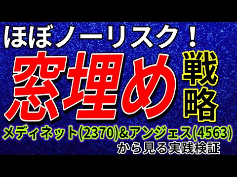 【窓埋め戦略】メディネット&アンジェスから見る実践検証！