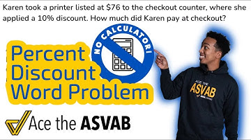 ASVAB Arithmetic Reasoning: How to Solve Percent Discount Word Problems - Check Out This Sweet Trick