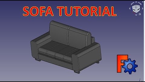 FreeCAD Tutorial : How to make a Sofa in Freecad #freecad #3dmodel #3ddesign #cad