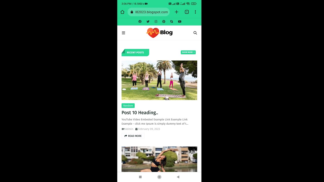 how to make free blog on mobile with fitmag blogger template - YouTube