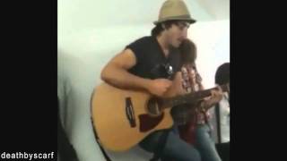 Behind The Scenes ~ One Direction sing Man In The Mirror at Bootcamp