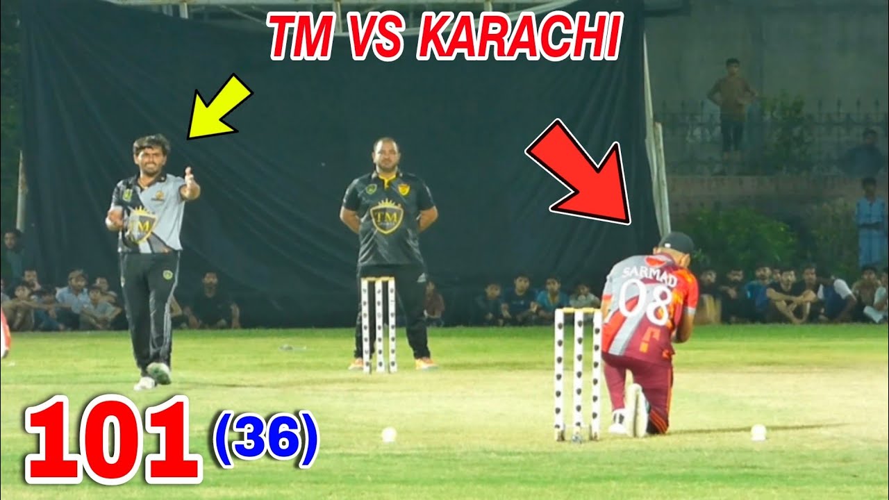 101 RUNS NEED 36 BALLS TAMOUR MIRZA VS KARACHI BEST MATCH IN TAPE BALL ...