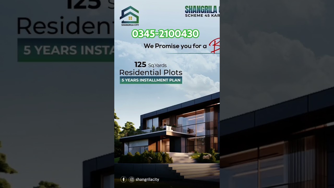 "Build Your Dream Home in Shangrila City – Approved by MDA & SBCA! 🏡 Secure your future 0345-2100430