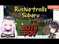 Invisible Rushia Trolls Subaru with Poison Potion In Minecraft - [BOTH POV]
