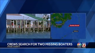Crews search for two missing boaters