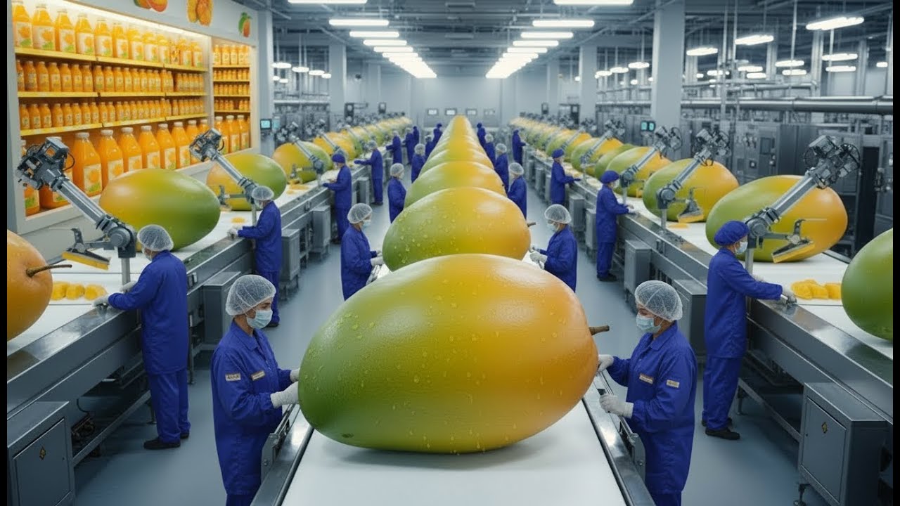 Inside a Modern Mango Juice Factory — Full Industrial Process