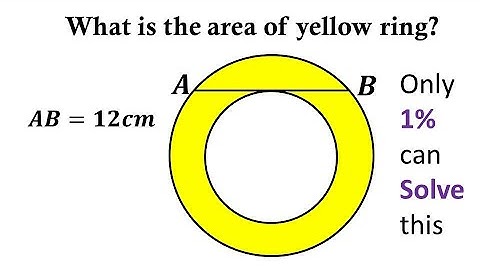What is the area of yellow ring? | Learn Math with Zain