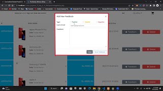 Video 34 :- Program the feedbacks sending process to the purchased product.