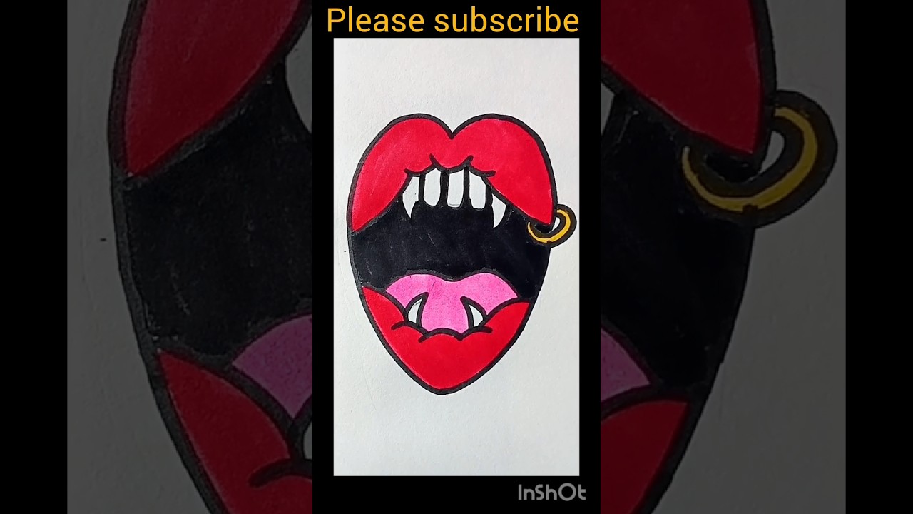 Vampire Lip 👄 Drawing|