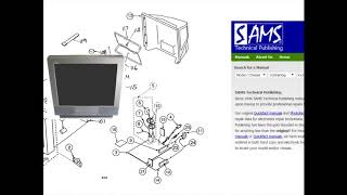 How to use SAMS Technical Publishing to find consumer electronics manuals