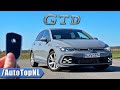 VW Golf GTD MK8 REVIEW on AUTOBAHN [NO SPEED LIMIT] by AutoTopNL