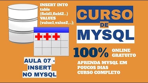 INSERT NO MYSQL - COMO INSERIR DADOS EM TABELAS NO MYSQL - CURSO MYSQL
