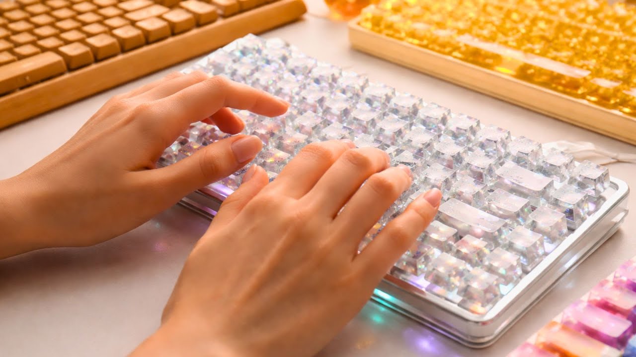 Which Glass Keyboard Sounds Better? 😍✨ Luxury ASMR Typing