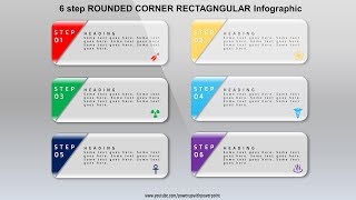 11.Create 6 step RECTANGULAR infographic|PowerPoint Presentation|Graphic Design|Free Template