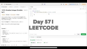 Day 571: LeetCode Problem 1015. Smallest Integer Divisible by K - Swift