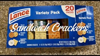 Lance Sandwich Crackers Variety Pack Review  video