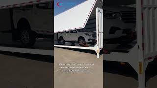 Full Landing Flatbed Recovery Truck with Fly-Wing Van Box Sports Luxury Car Carrier Rescue, Recovery