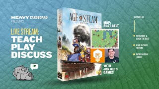 Age of Steam: Rust Belt w/Jon of JonGetsGames 5p Play-through & Round table by Heavy Cardboard