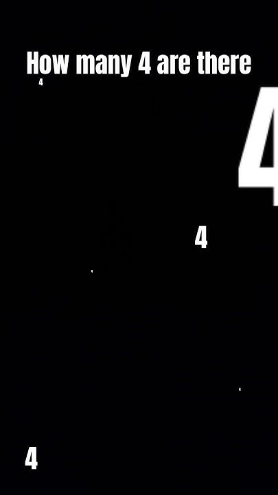 how-many-fours-are-there-youtube