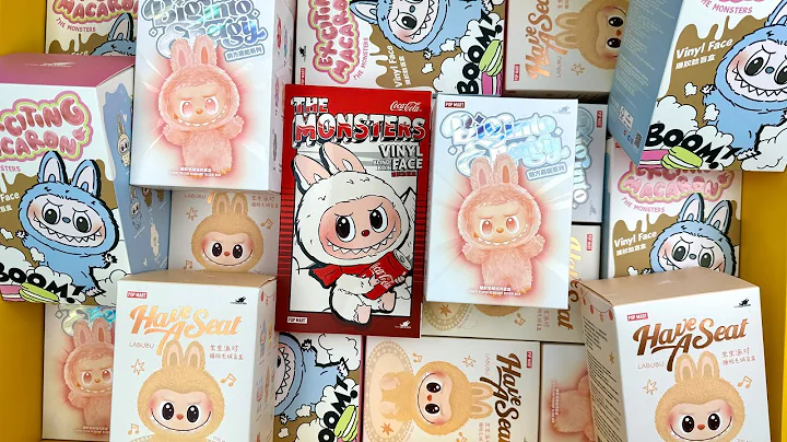40 Mins ASMR Labubu Mega Unboxing PopMart The Monsters Big into Energy, Tasty Macarons, Have a seat thumbnail
