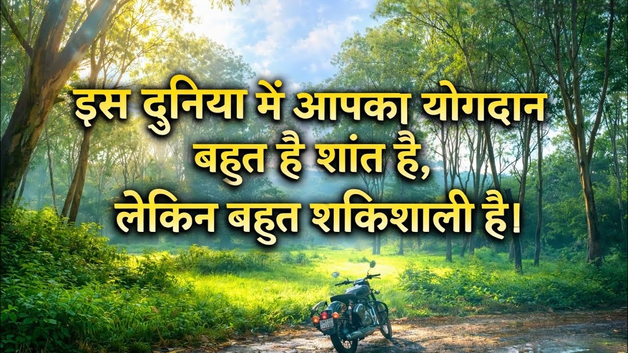 इस दुनिया में आपका योगदान बहुत ही शांत है, लेकिन बहुत शक्तिशाली है।