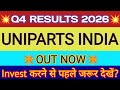 Uniparts Q4 Results 2026 🔴 Uniparts India Result 🔴 Uniparts India Limited Share Latest News