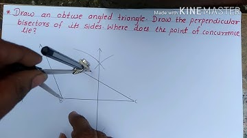Std-7th, Perpendicular bisectors of the sides of an obtuse angle triangle