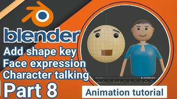 How to add shape key and face expression in character | blender animation talking tutorial Hindi2022