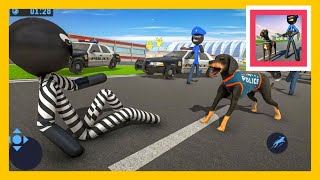 Stickman Police Dog Chase Crime Simulator Gameplay screenshot 1