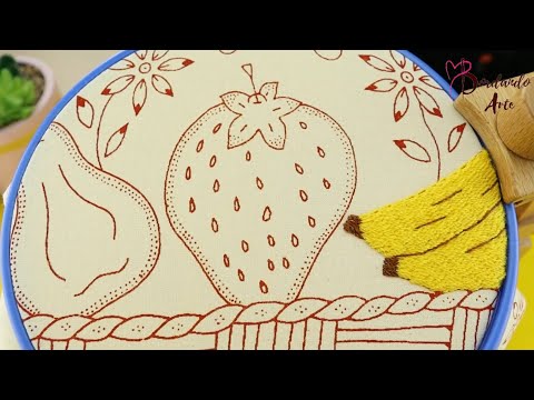 BORDADO FANTASÍA PUNTADA FÁCIL Y BONITA PARA FRESA GRANDE | FANTASY EMBROIDERY STITCH EASY