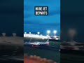 Big Jet Departs Airport By Sea At Night