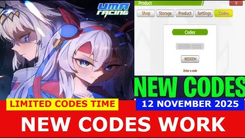 *NIEUWE CODES* [UPDATE 1.0] UMA RACING ROBLOX | 12 november 2025 | BEPERKTE CODESTIJD