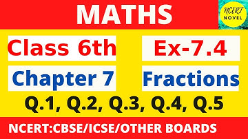 class 6 maths ch 7 ex 7.4 q1 q2 q3 q4 q5 | ex 7.4 class 6 maths ncert |q1 q2 q3 q4 q5 ex 7.4 class 6