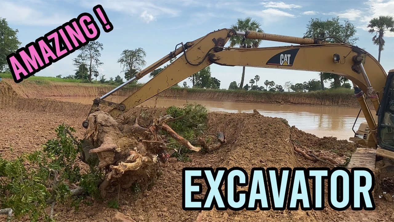 Amazing Excavator Digging a Pond with an Excavator building a pond