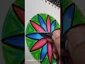 Easy Rangoli Design By Oil Pastels ✨