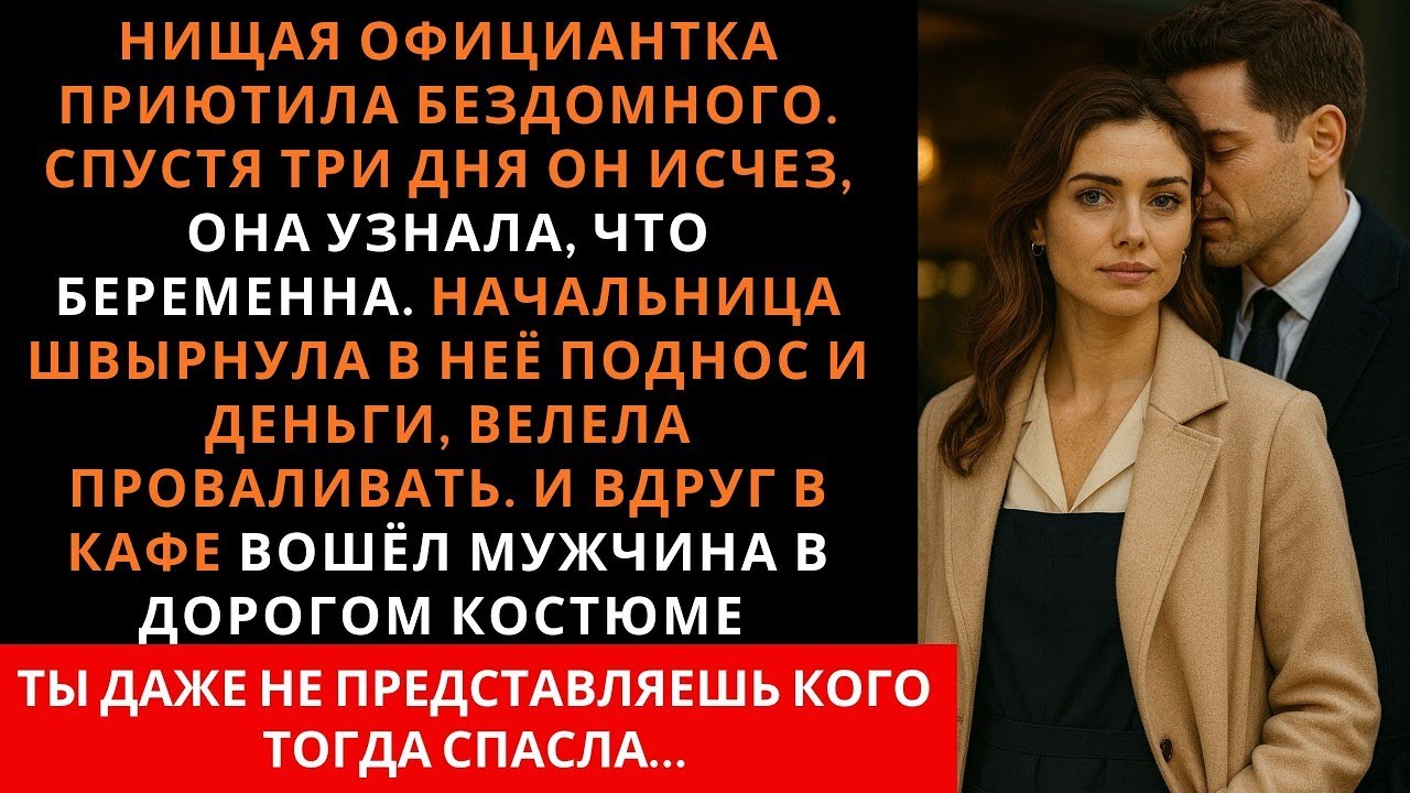 Нищая официантка спасла бездомного и приютила Спустя три дня он исчез Поняла, что беремена