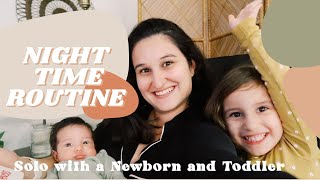 Solo Mom Night Time Routine With a Newborn and A Toddler 2021 | Relaxing Night Routine with Newborn