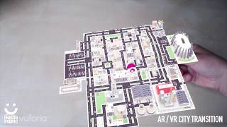 City immersion. Augmented to Virtual reality transition