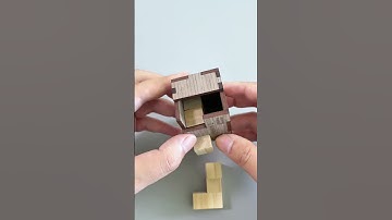 Putting the four pieces into the box, easy or impossible?#Puzzles #IQ #iqtest