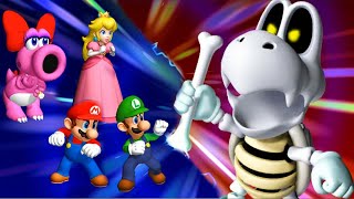 Mario Party 9 Boss Rush - Luigi Vs Peach Vs Mario Vs Birdo| Cartoonsmee