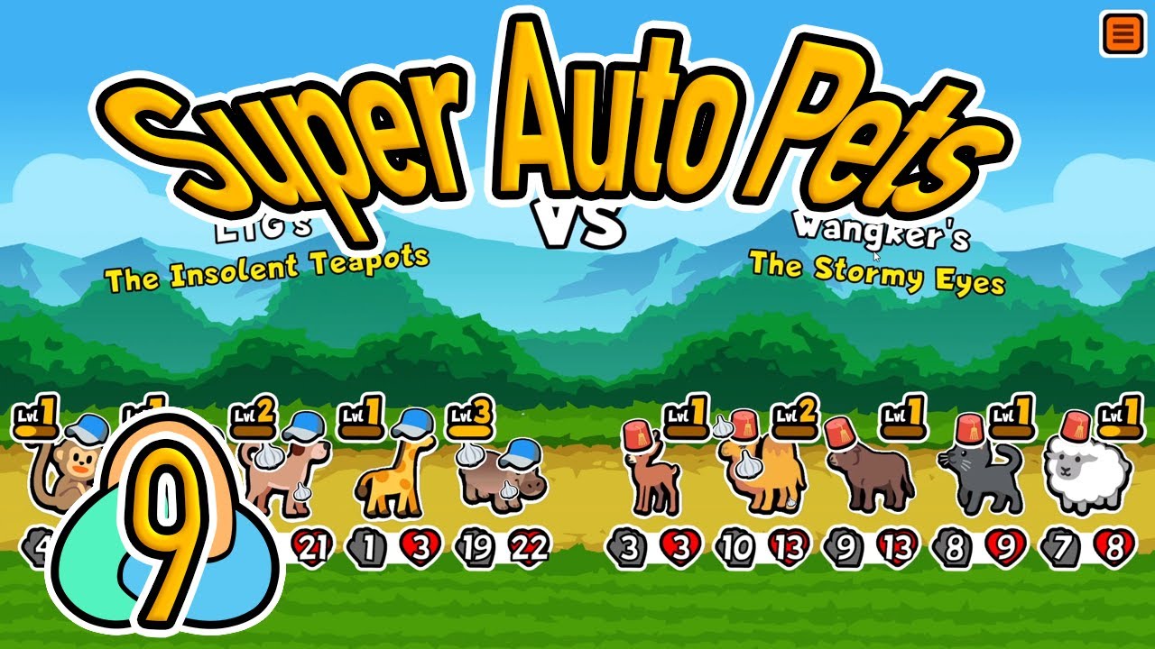 BIG Hippo Insolent Teapots - Super Auto Pets Free Mobile + Desktop Auto-Battler Lets Play Episode 9