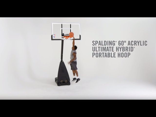 Spalding Ultimate Hybrid 54 Glass Portable Basketball Hoop