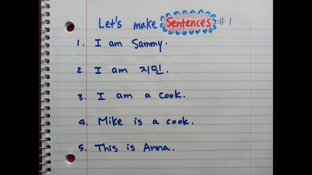 How to make sentences in korean practice for making sentences in