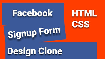 Facebook Signup Design Clone Using HTML & CSS [Urdu/Hindi]