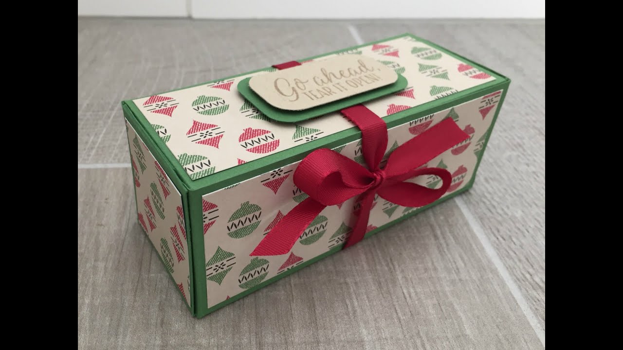 Large Useful Gift Box with Warmth and Cheer by Stampin' Up - YouTube