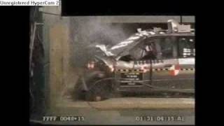 1998 Geo Metro frontal crash test