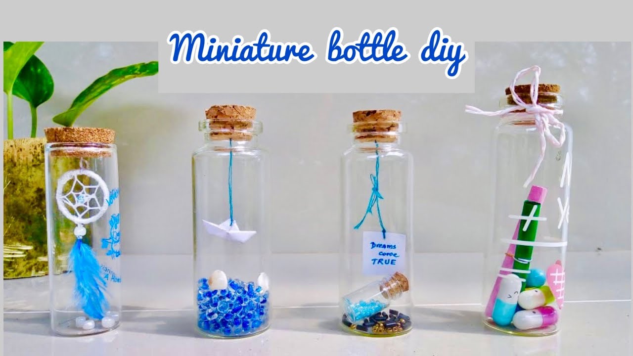 Miniature Bottle Craft/ Miniature Bottle Art/ Bottle Art/Miniature Bottle  Decor/Bottle Art Malayalam - Youtube