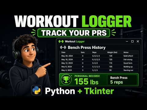 Build a Workout Logger in Python – Track Sets, Reps, Weight, and Personal Records