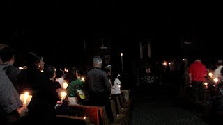 Permanent Deacon Chants Exultet During Easter Vigil 2019